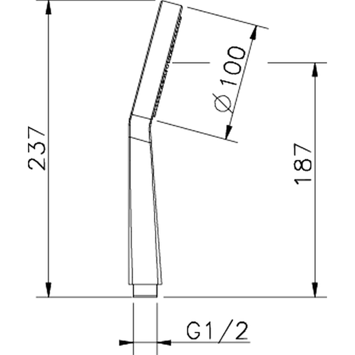 05.DO.44H.CR Душевая лейка Huber Shower Santreyd - Вид №1