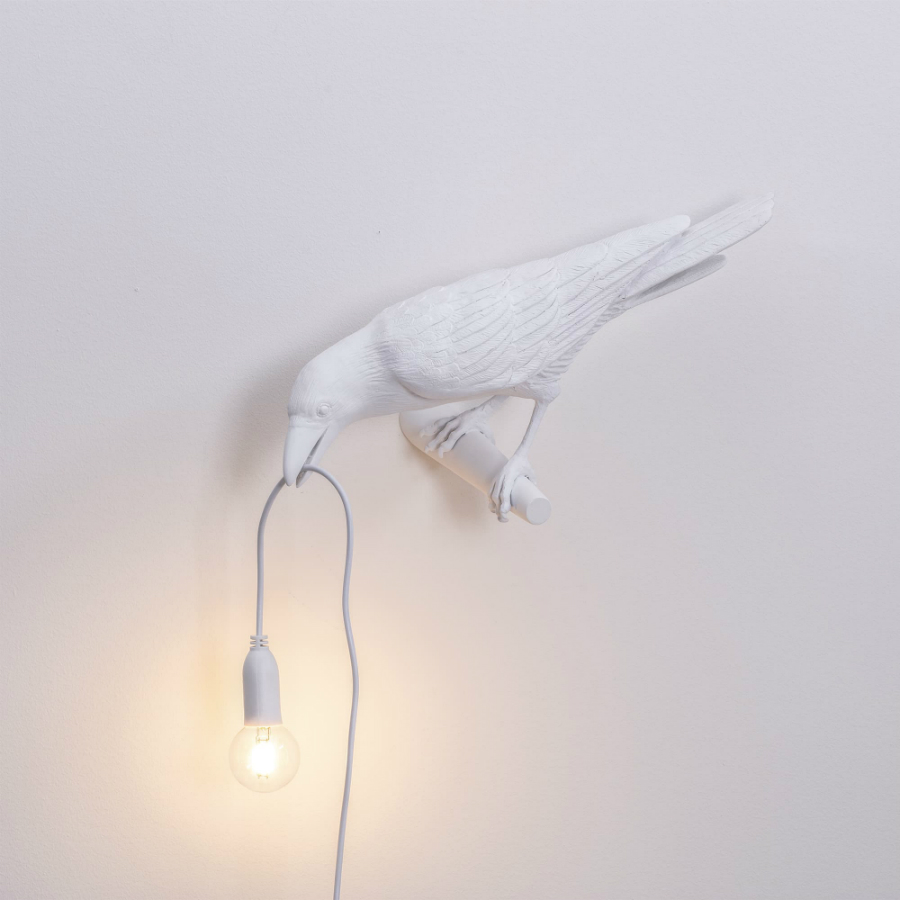 Светильник настенный Bird Lamp Looking Left, белый Seletti 14734 - Вид №1