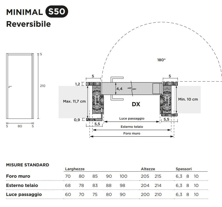 Распашная дверь с выдвижными петлями Venus Design Вера ARCH-00129776 - Вид №8