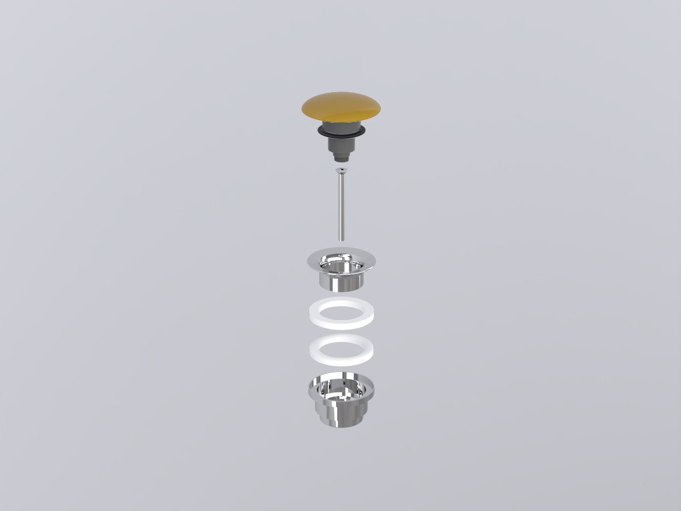 PIL01-AM Универсальный донный клапан click/clack хром с керамической крышкой cielo Запасные части и аксессуары Ceramica Cielo