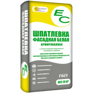 Шпаклёвка цементная ЕС Фасадная белая 20 кг 82480948 STLM-2114850