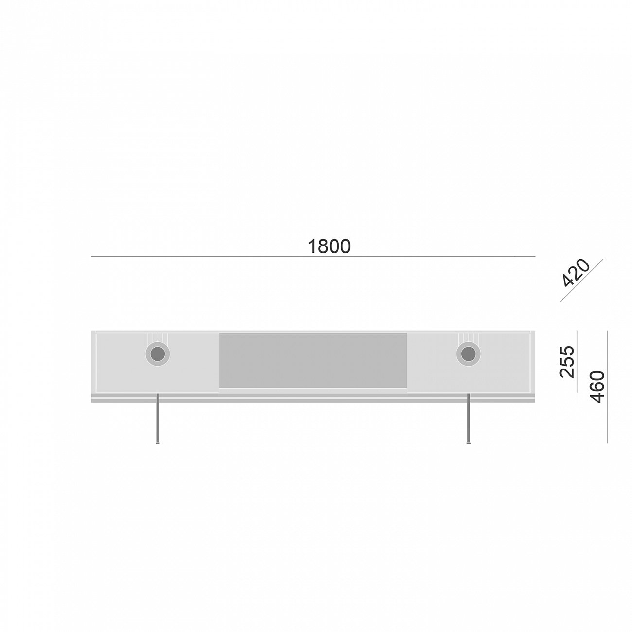Тумба под телевизор черная Lago BRAGIN DESIGN LIVING 00-3974650 Черный - Вид №2