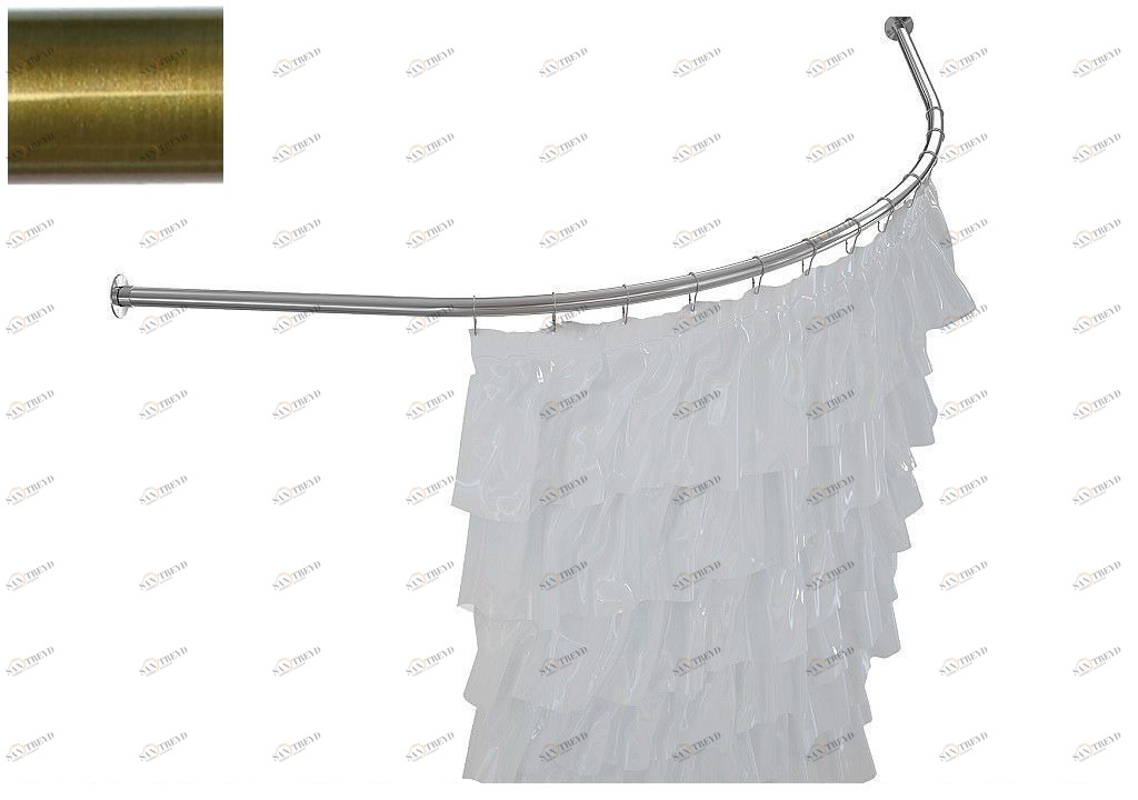 Карниз для ванны Aquanet Capri полукруглый 160x100 бронза 00241499