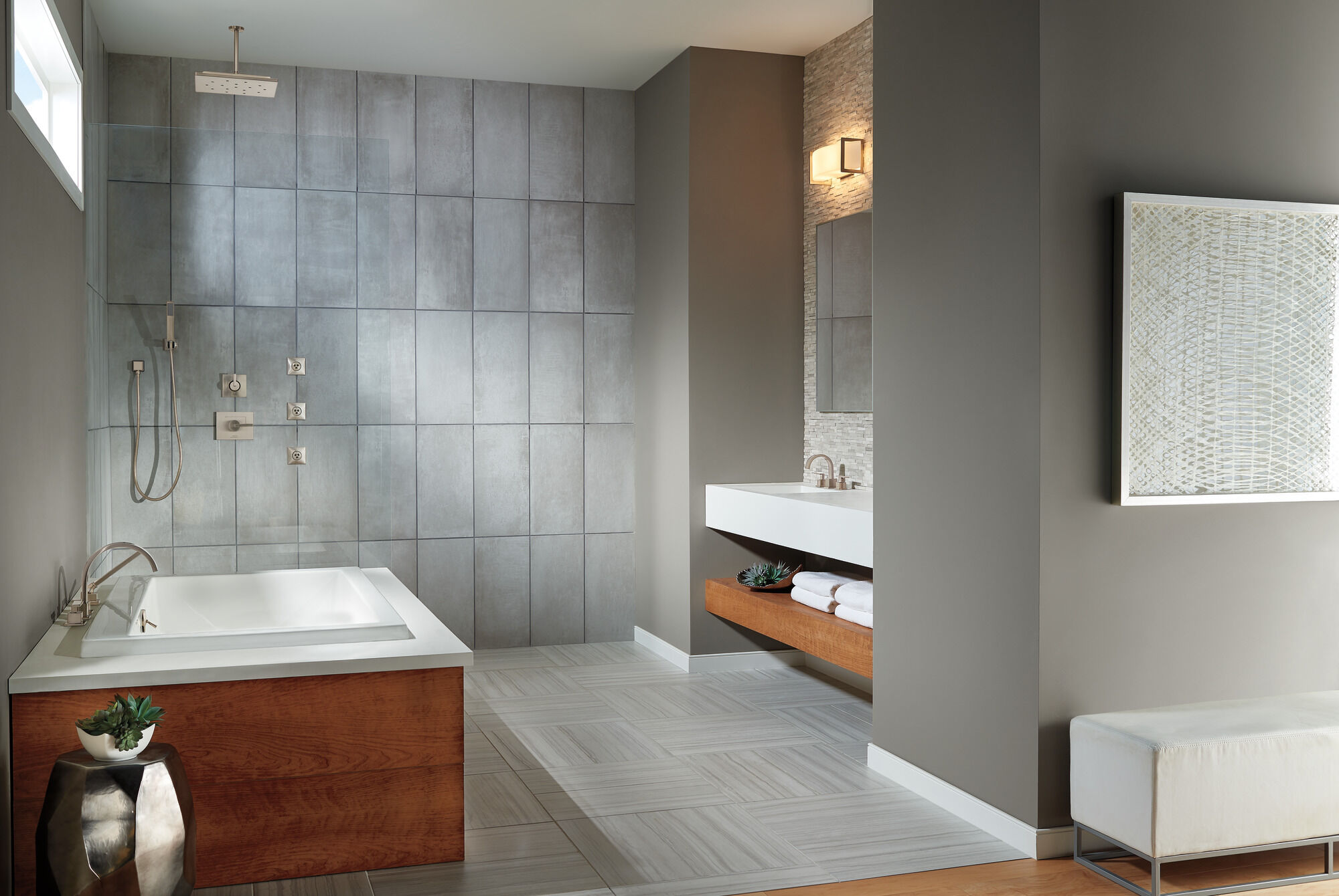 U4999-SS Держатель для душа и фланец для потолочного монтажа Delta Faucet Universal Showering Нержавеющая сталь  - Вид №1