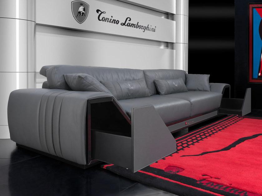 Tonino Lamborghini Casa 3-х местный кожаный диван с обивкой Long beach sun-id-1503395 - Вид №1