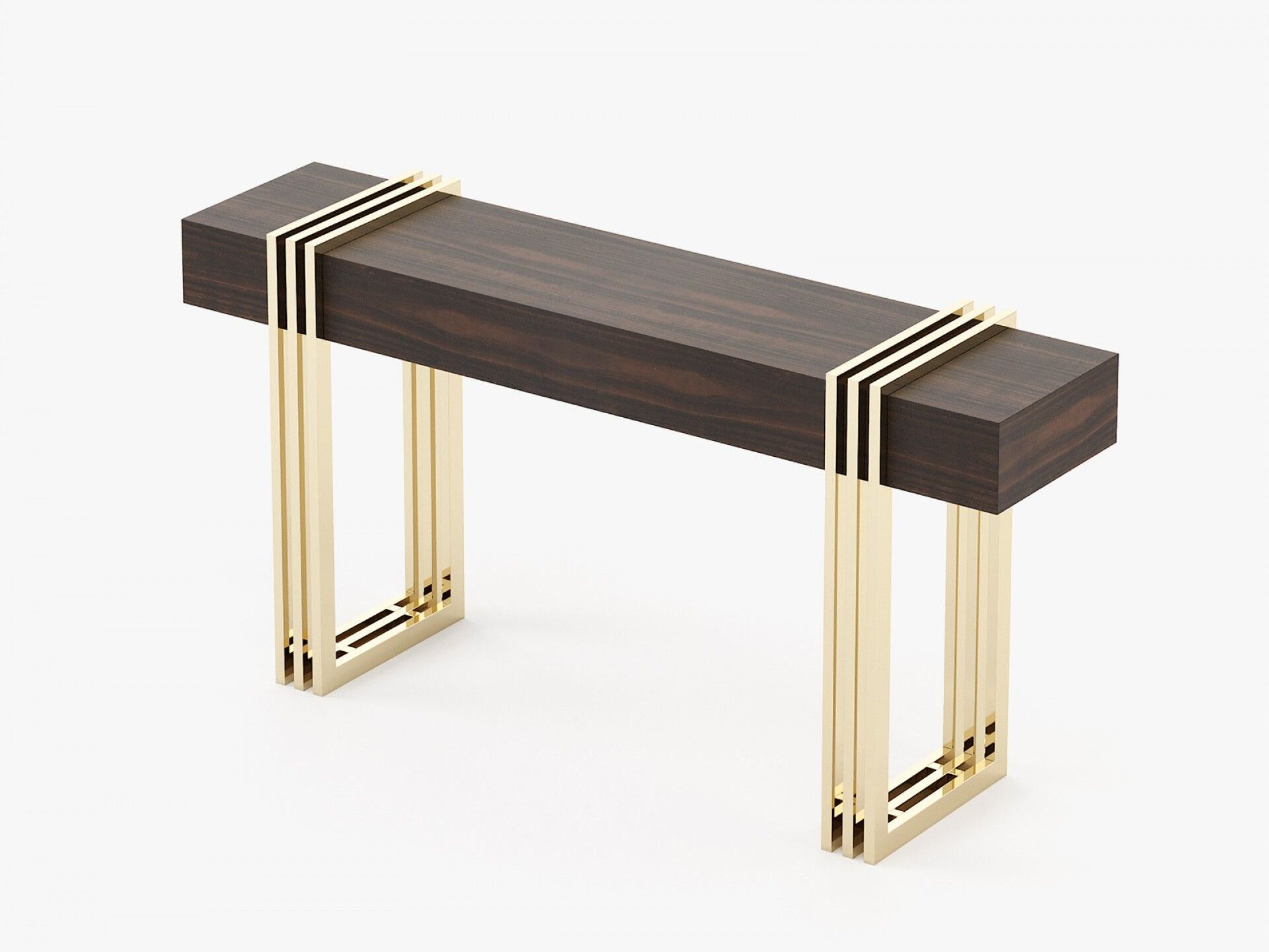 Деревянная прямоугольная консоль с ящиками Laskasas EVELYN ARCH-00006042 - Вид №2