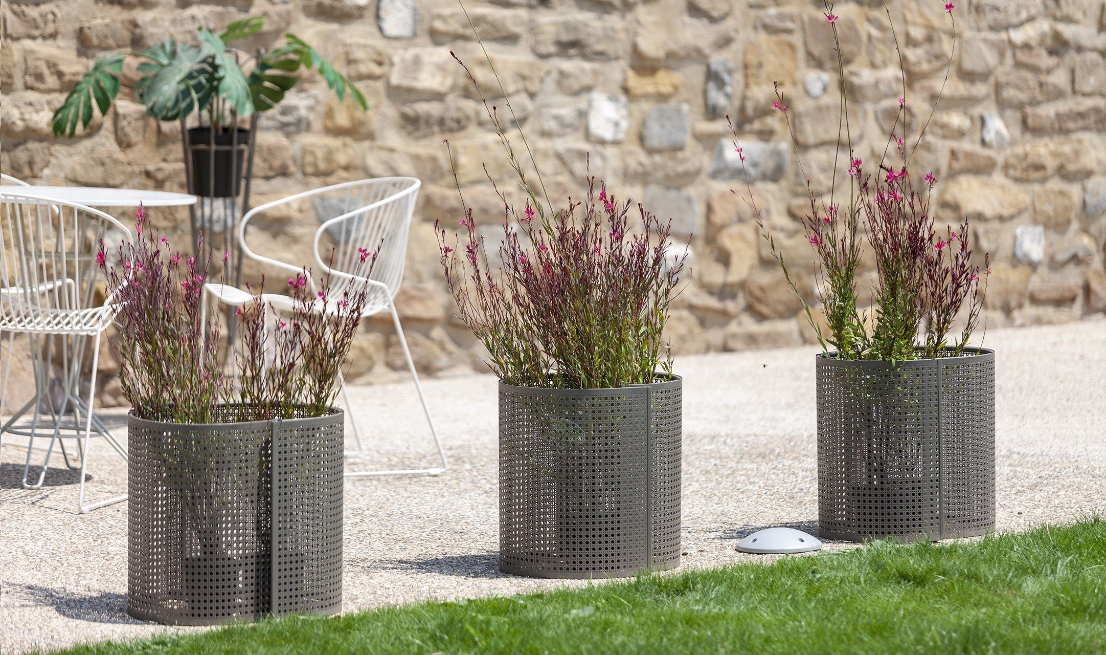 Оцинкованная сталь низкий садовый горшок iSimar ARCH-00117100 - Вид №1