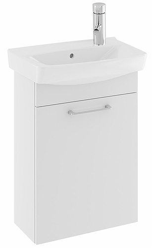 42330 Мебельный пакет IFO Spira, с дверцей, W = 375 мм, W1 = 415 мм, белый, смеситель слева  - Вид №5