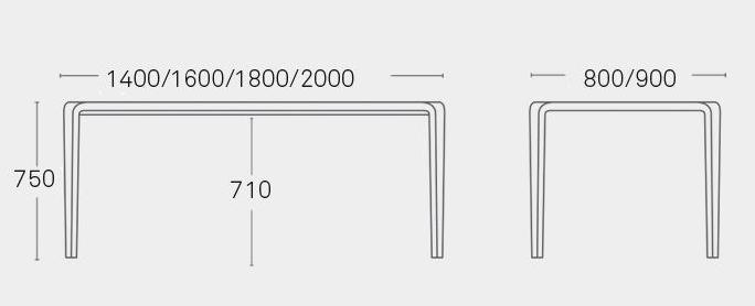 ONDARRETA Прямоугольный деревянный обеденный стол Silu sun-id-1478027 - Вид №6