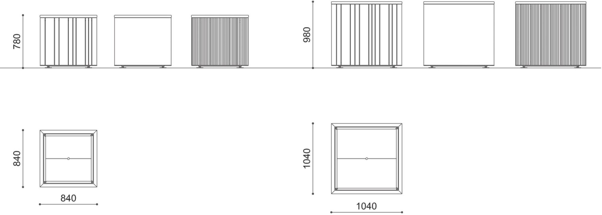 City Design Квадратный кашпо для общественных мест sun-id-1502451 - Вид №3