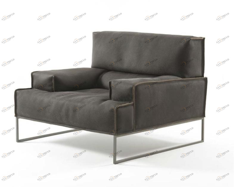 Frigerio Salotti Кожаное кресло с салазками и подлокотниками Cloud sun-id-1391432