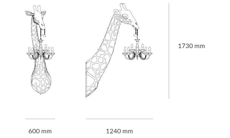 Настенный светильник из полиэтилена Qeeboo Giraffe In Love ARCH-00058533 - Вид №3