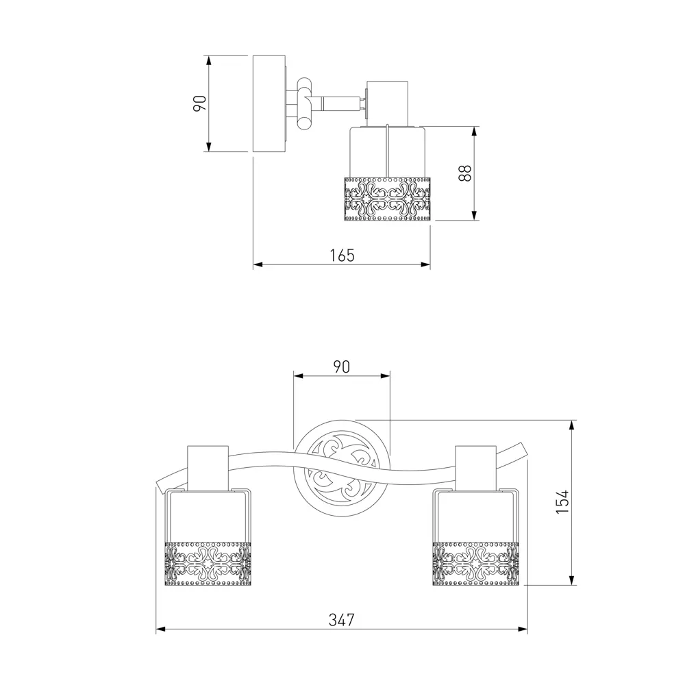 Спот поворотный Eurosvet 20025/2, 5 м², 2 лампы, цвет белый с золотом 88281156 STLM-2117083  - Вид №9