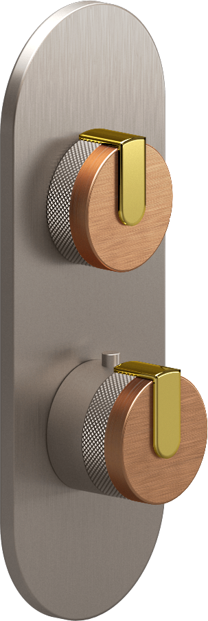 E-8026-R1BRGE0-L1PB-SN-T Планка M-Series с 2 ручками - Внешняя часть GRAFF MOD+