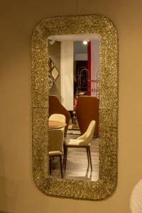 Зеркало настенное золотое Macrabe Modern TONIN CASA MODERN 00-3981608 Золото