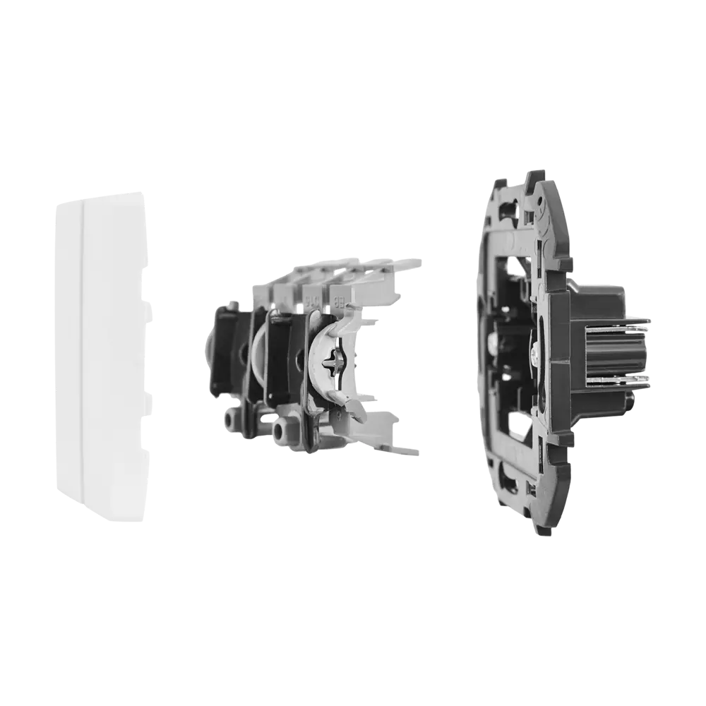 LEXMAN Lilian — двухклавишный выключатель для скрытого монтажа в белом матовом исполнении 86761727 STLM-1109454 - Вид №3