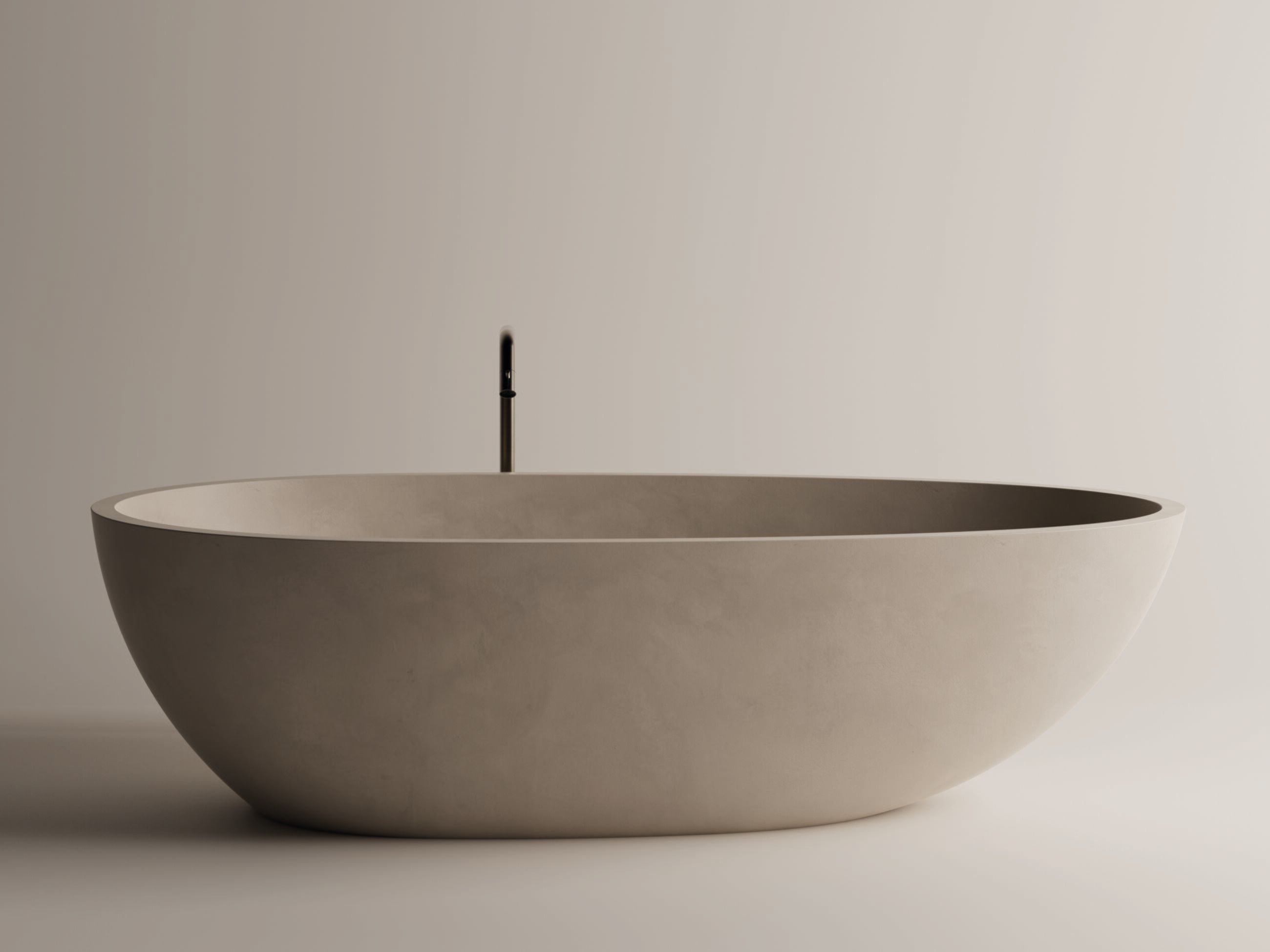 Овальная ванна в центре комнаты в Cristalplant® Agape Spoon XL ARCH-00125077