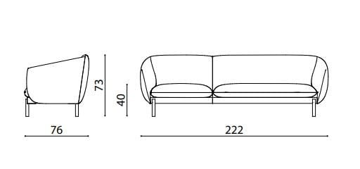 3-местный тканевый диван True Design not sofa ARCH-00047347 - Вид №4