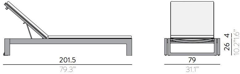 MANUTTI Садовый шезлонг из алюминия Fuse sun-id-1476783 - Вид №9