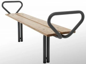 Nola Industrier Скамья из стали и дерева без спинки Budget