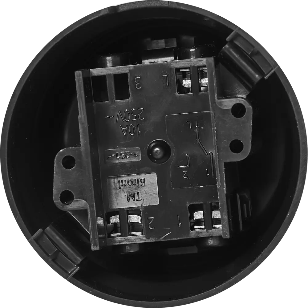 Выключатель Electraline одноклавишный в глянцевом коричневом исполнении 84229206 Лофт STLM-0047238 - Вид №2