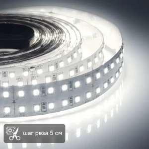 Светодиодная лента Apeyron универсальная SMD 2835 240 диод 38 Вт/м 24 В 20 мм IP20 5 м дневной белый свет