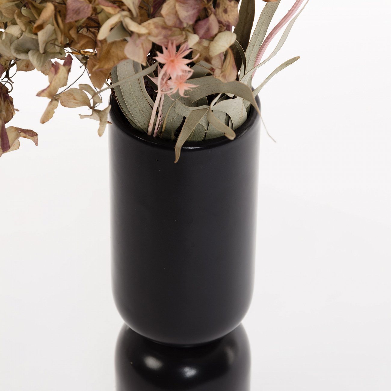 Ваза черная керамическая 32 см "Закругленные цилиндры" Anni от La Forma LA FORMA ANNI 343268 Черный - Вид №1