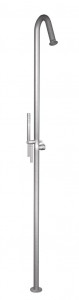 73131 / D Напольная стойка для душа из матовой нержавеющей стали 316 с традиционным картриджем, переключателем, набором для душа и регулировкой потока «пузырьковый эффект». Bongio Time2020 Basic