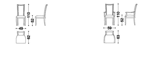 Стул из ткани с высокой спинкой OPERA CONTEMPORARY 47001 ARCH-00031471 - Вид №2