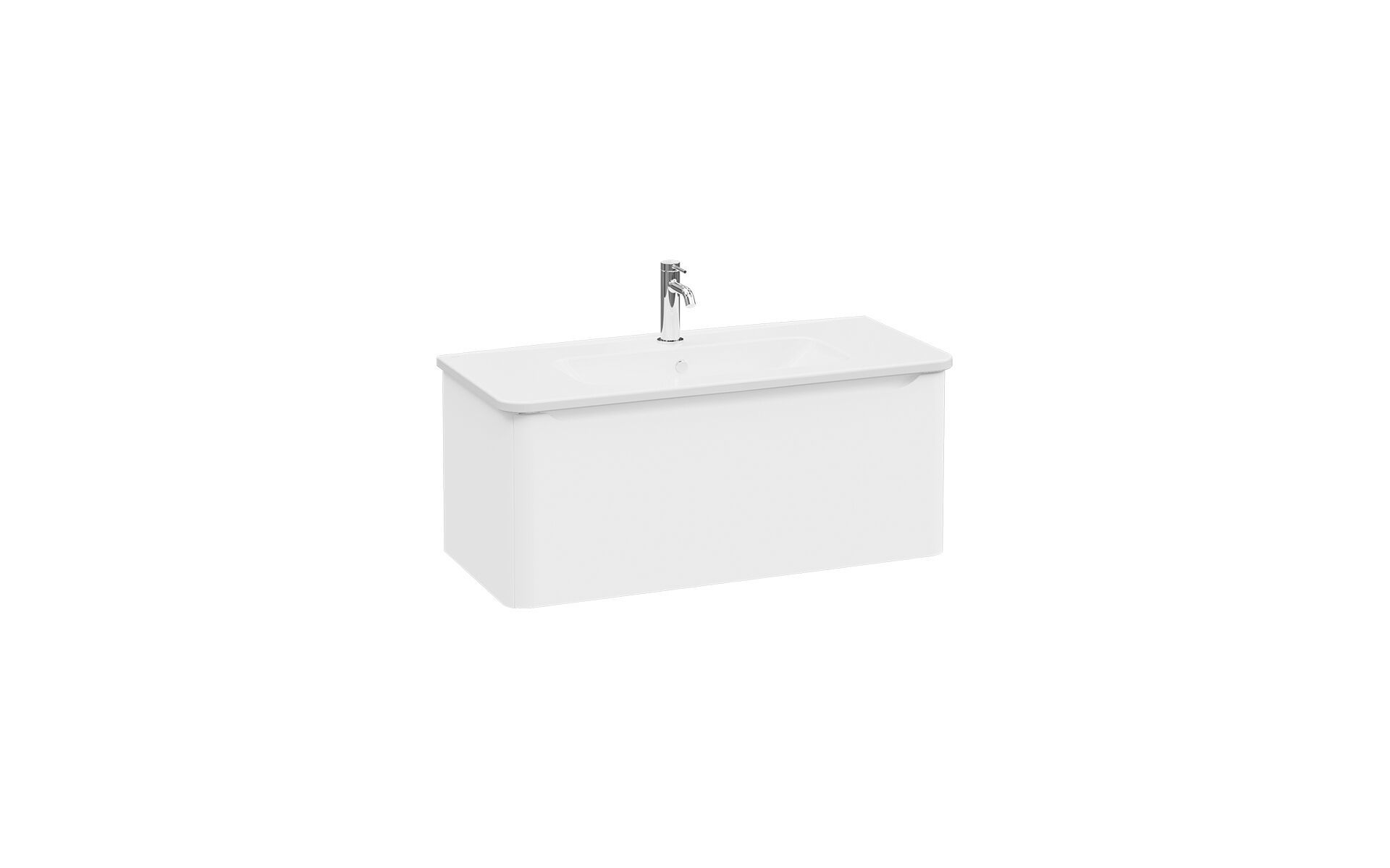 Подвесной шкаф для умывальника со встроенной раковиной VitrA Bathrooms Integra Round ARCH-00010550