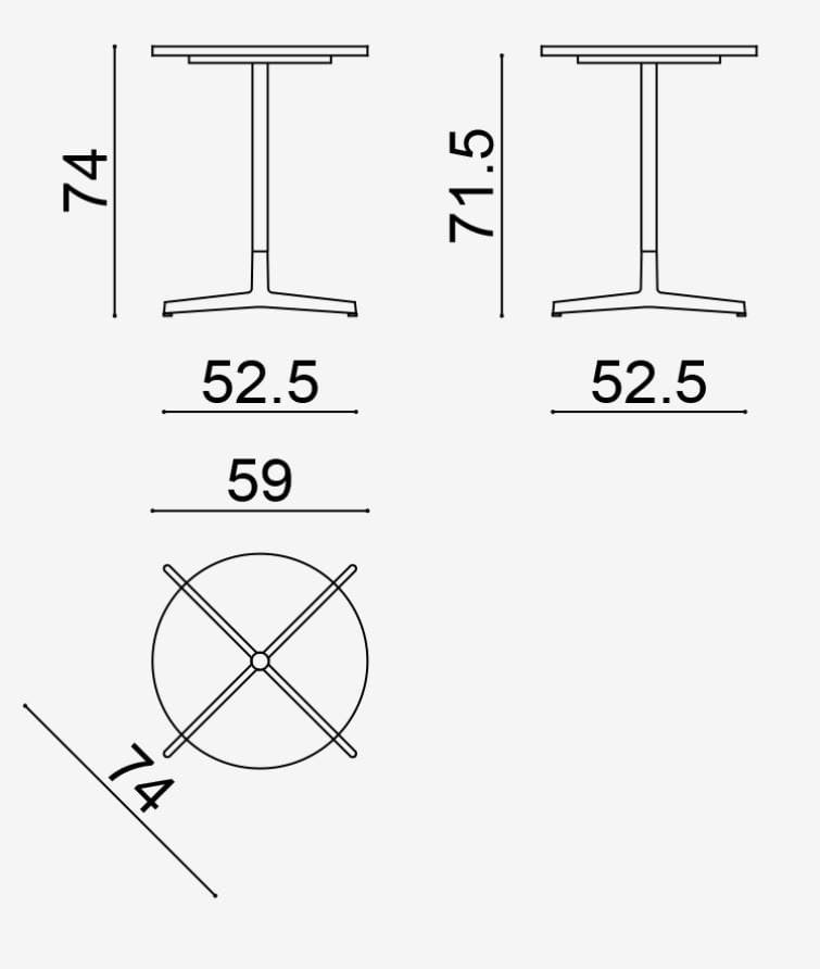 Стол со спицами Arper Wim ARCH-00041896 - Вид №10