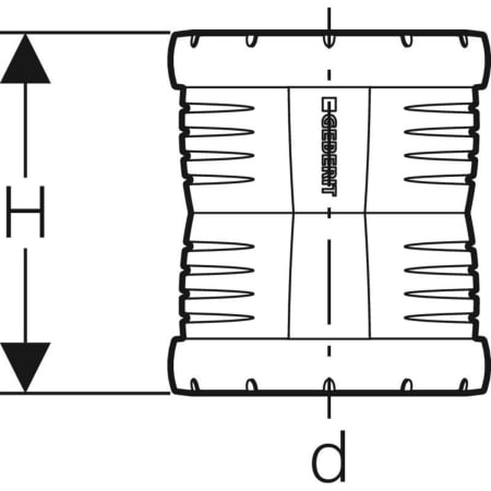 393.517.14.1 Муфта надвижная Geberit Silent-Pro Geberit  - Вид №2