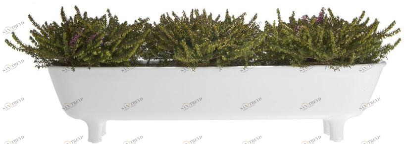 Ligne Roset Низкая прямоугольная кашпо из глазурованного керамогранита  11230005-11230007 