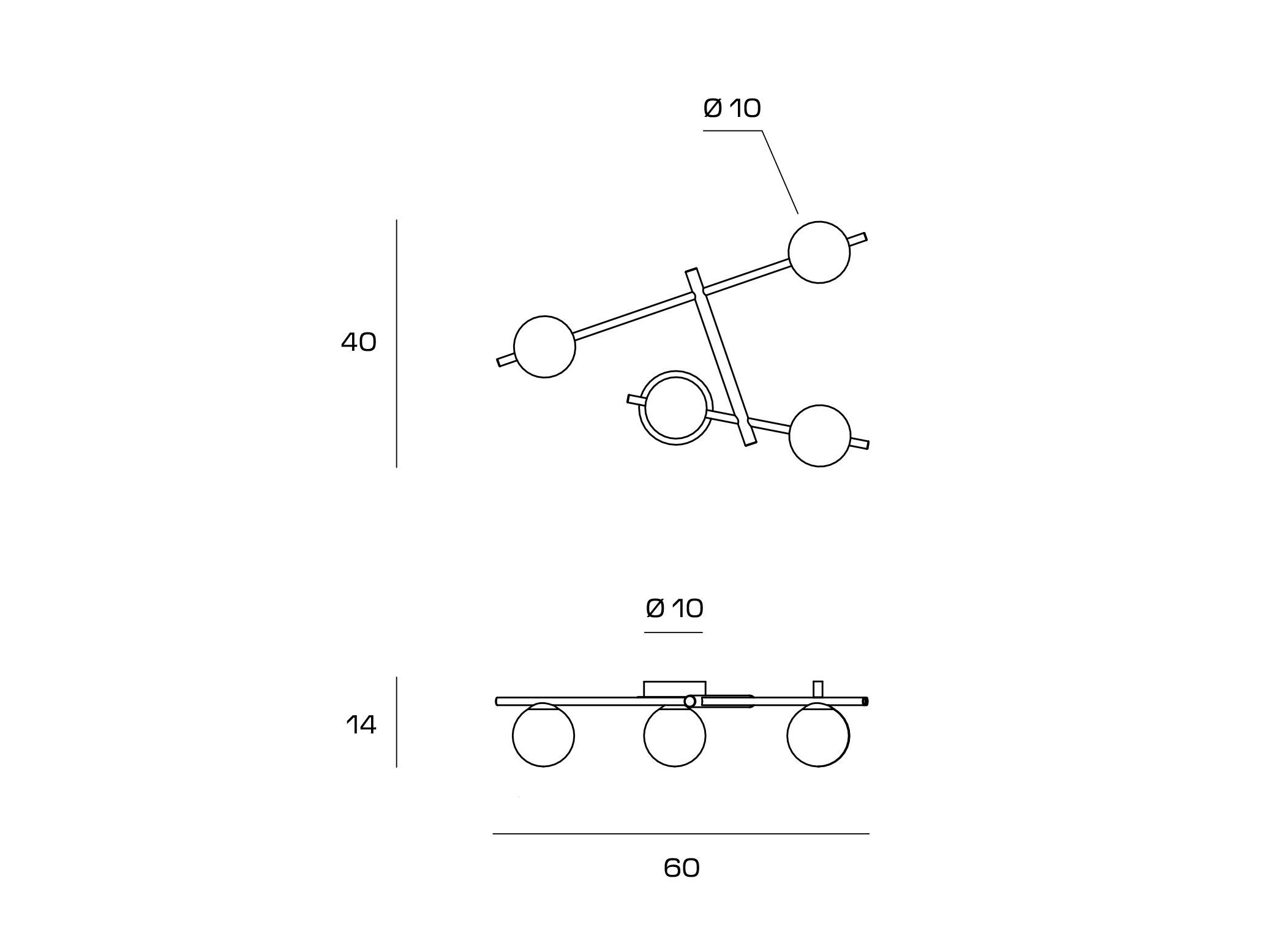 Металлический светодиодный потолочный светильник Miloox Kika ARCH-00073267 - Вид №3