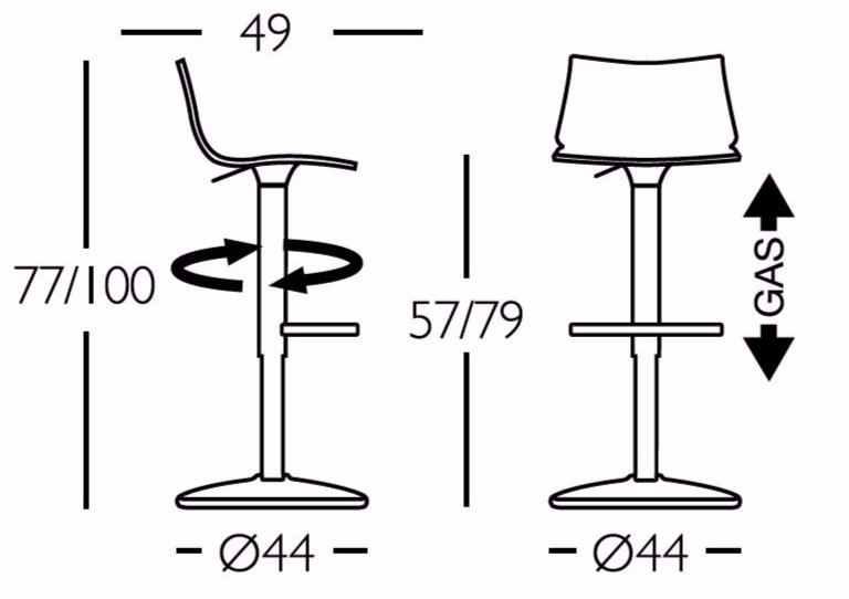 SCAB DESIGN Поворотный табурет с регулируемой высотой Day sun-id-1406227 - Вид №2
