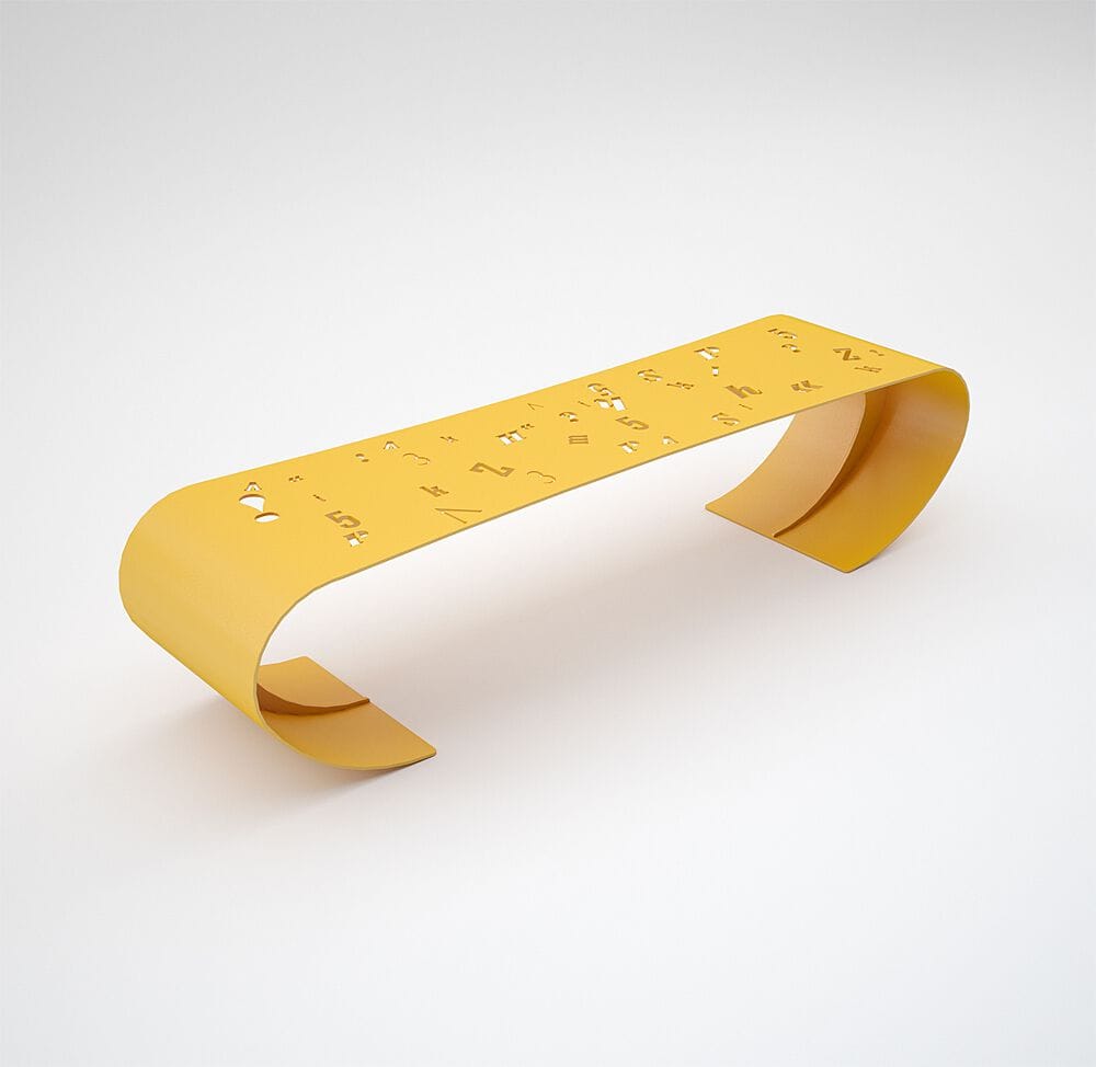 Стальная скамья без спинки CITYSì Alfa ARCH-00006637 - Вид №3