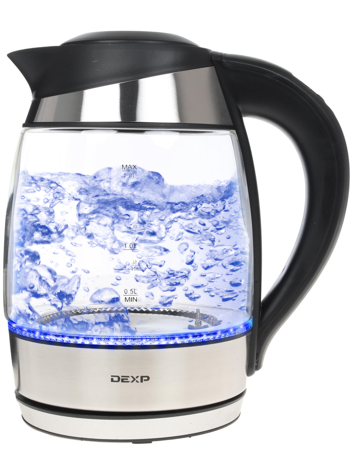 1146033 Электрочайник DEXP KG-1800 Smart серебристый STDN-0007288 - Вид №1
