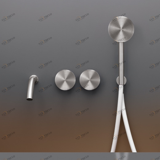 Настенные 2 прогрессивных смесители, установленные для ванной с носиком L. 170 мм и круглые ручной душ диаметр 80 мм  GIO26H CEADESIGN 