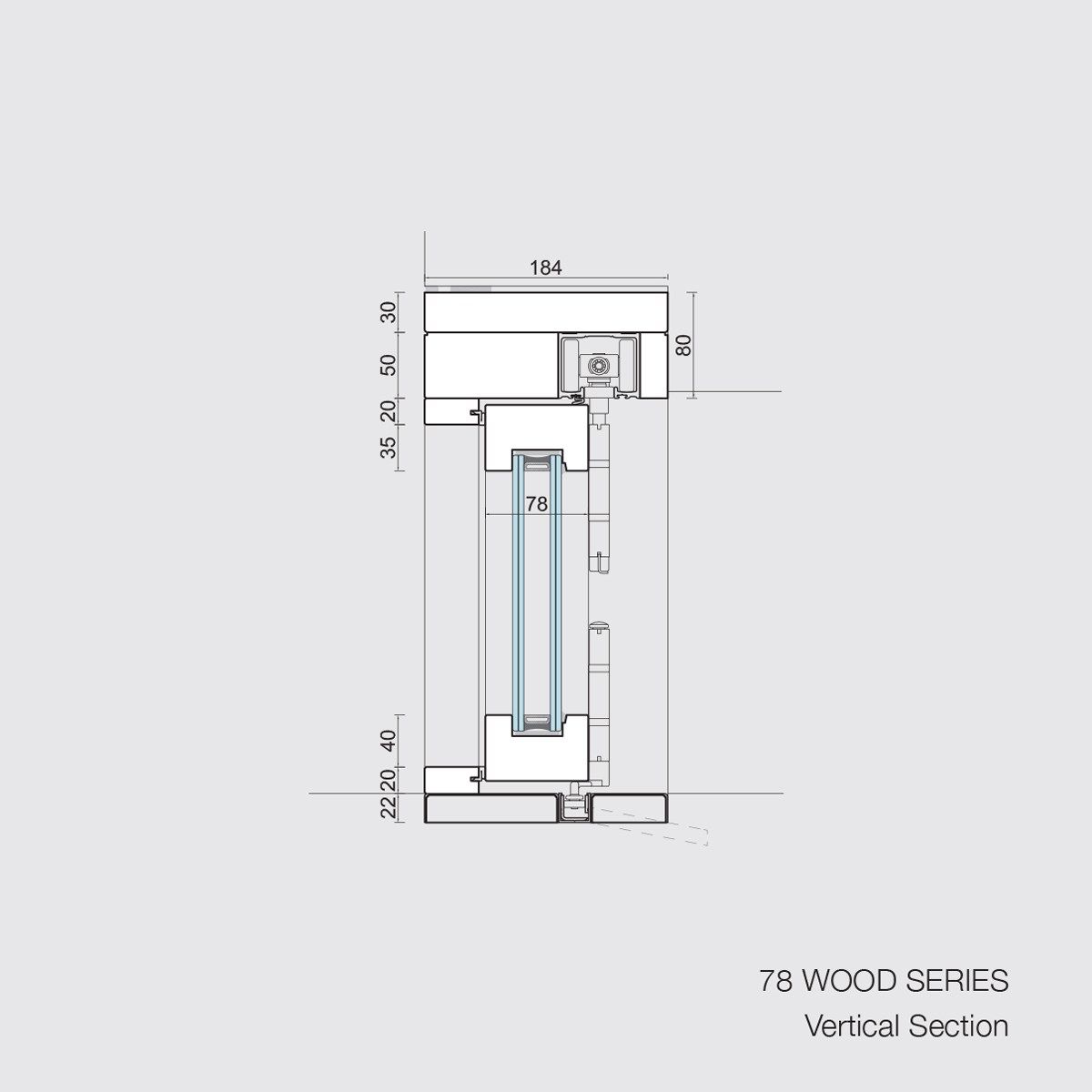 Деревянная книжная оконная дверь Carminati Skyline System ARCH-00117572 - Вид №7