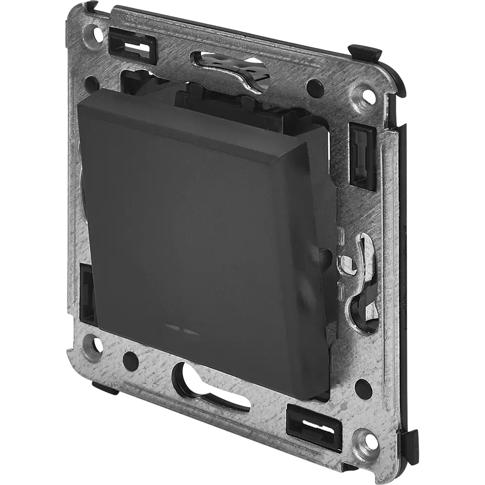 Выключатель встраиваемый DKC Avanti 1 клавиша цвет черный матовый STLM-2031056