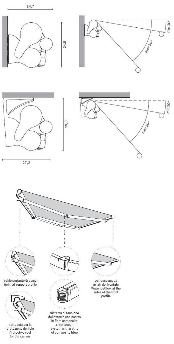 Козырек от Солнца со встроенным освещением Pratic T-Project ARCH-00105034 - Вид №4