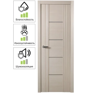 Дверь межкомнатная Селект глухая ПВХ цвет эшвуд 90x200 см (с замком)