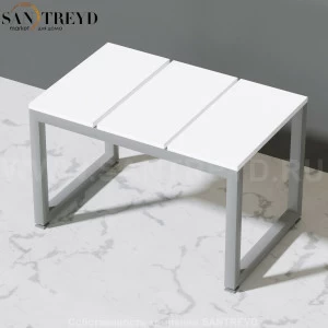 Effegibi LINEA ALU Скамейка 3 сегмент на регулирумых ножках белая HA65000035