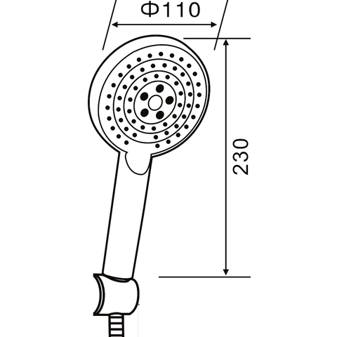 Orange Душевой набор: LM53NI Style 3- режимный ручной душ 110 мм Хром sun-id-1517253 - Вид №5