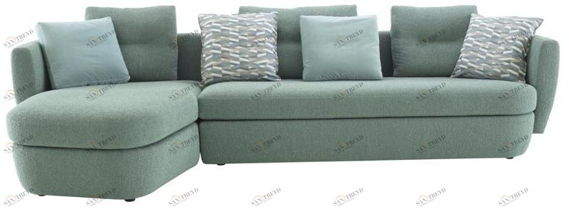 Ligne Roset 3-х местный тканевый диван с шезлонгом Ipanema 18023405