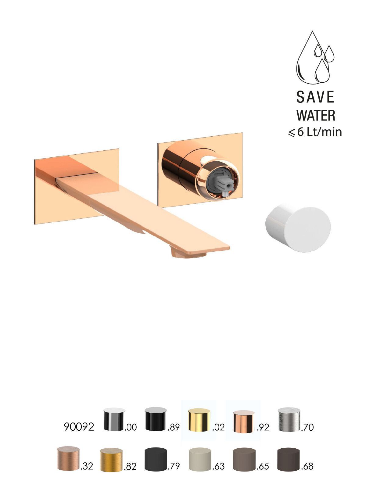 Однорычажный смеситель для раковины с 2 отверстиями без слива Rubinetterie Frattini Narciso S ARCH-00063765 - Вид №7