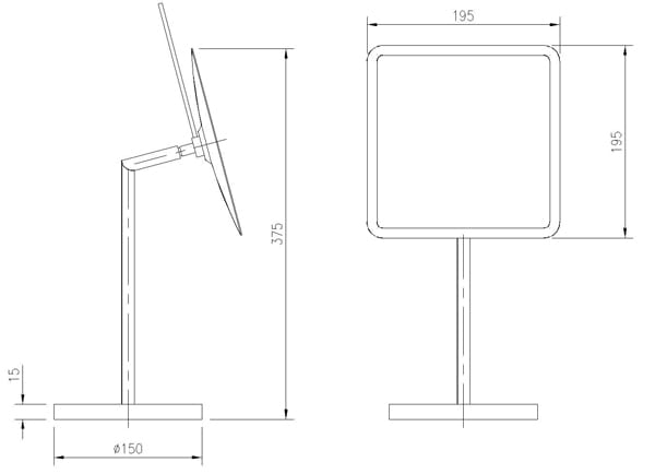 Столешница квадратное увеличительное зеркало Spekkio Lambda ARCH-00148996 - Вид №2