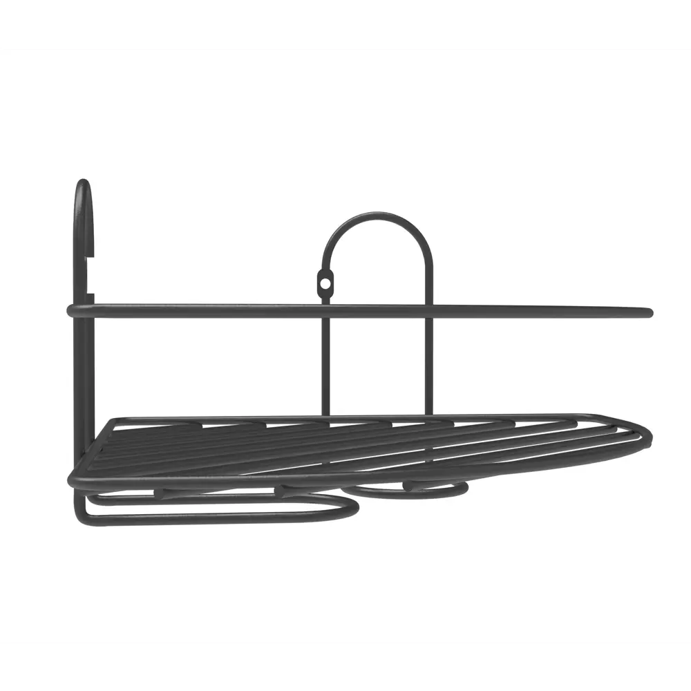 Полка для ванной Lemer Nil одноярусная 23x23 см металл цвет графит STLM-2030186 - Вид №3