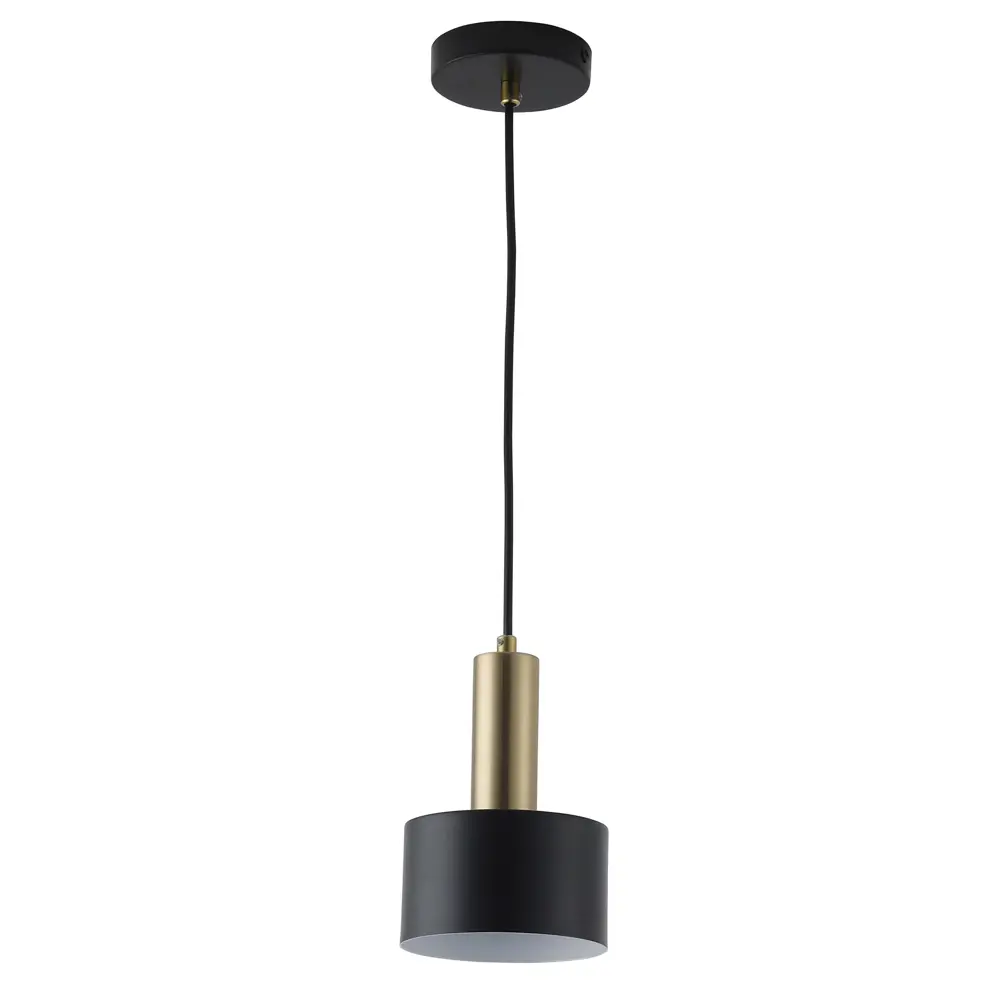 Светильник подвесной Mons, 1 лампа, 5 м², цвет чёрный LAMPLANDIA STLM-2185489
