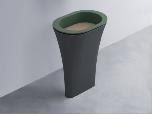 AMLA65-MU+AMPILO-AN+AMCOLO-BA Раковина Amedeo Ovale отдельностоящая cielo Enjoy + Amedeo